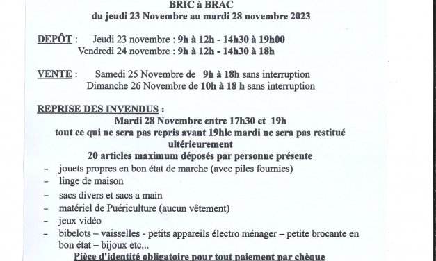Bourse aux jouets – Bric à brac