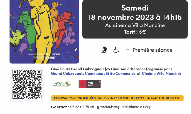 Ciné Relax – la Première samedi 18 novembre