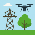 Survol de drones sur la commune pour l’entretien du réseau électrique