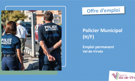 Offre d’emploi – Policier municipal (h/f)