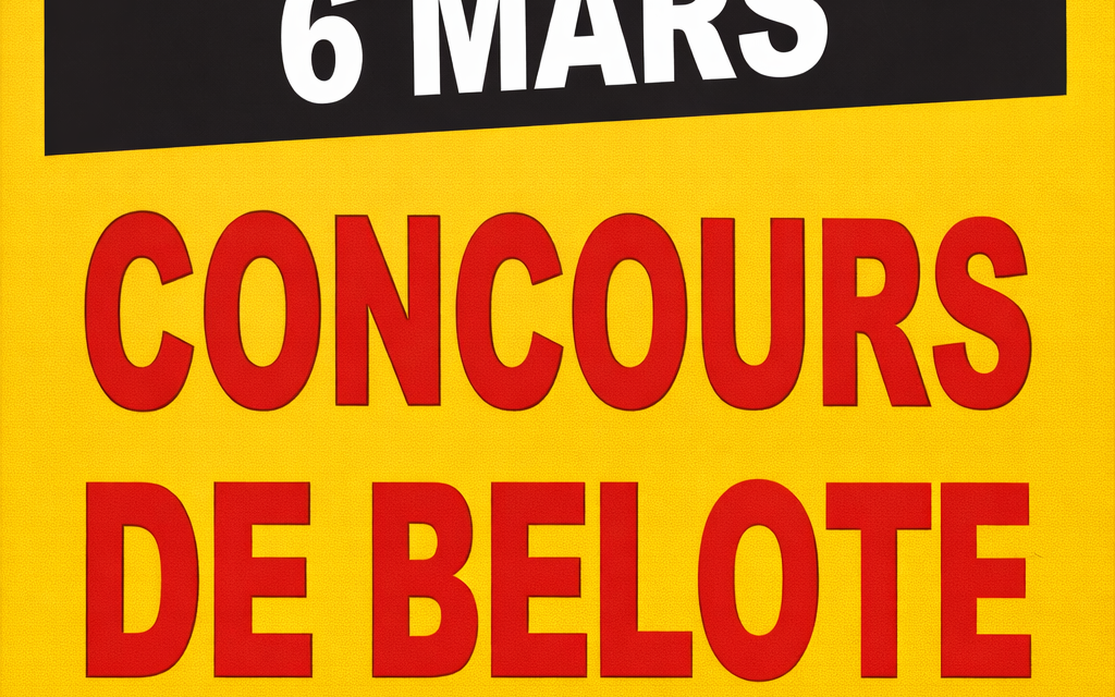 Concours de belote – 6 mars – St. Antoine (Val-de-Virvée)