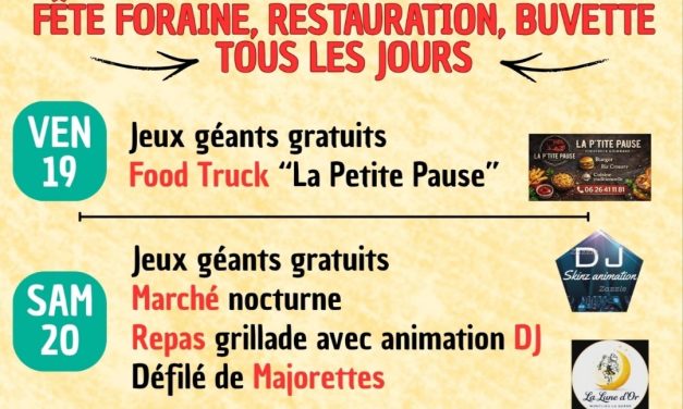 Fête locale de Salignac – 19, 20 et 21 juin